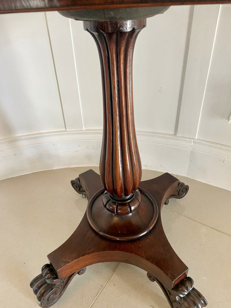 Antique Victorian Quality Rosewood Teapoy - Image 12
